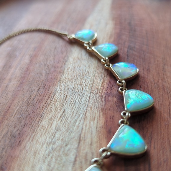 💚 Green faux-opal Necklace - Picture 3 of 4